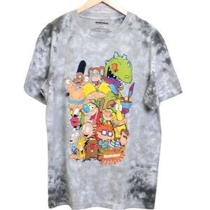 Nickelodeon Graphic Tie Dye T-Shirt Gray